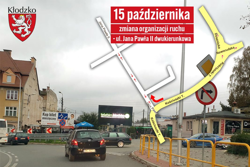 informacja o zmianie organizacji ruchu